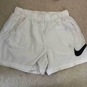 Nike Woven High Waist Shorts WHITE